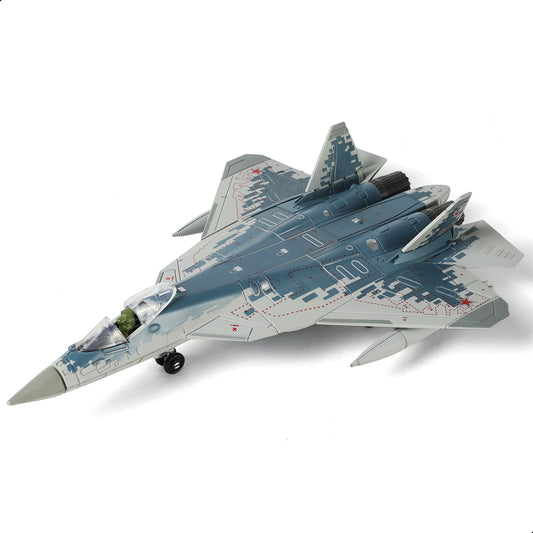 1/72 SU-57 Felon Stealth Fighter Quick Build Model Kit, Snap-Together Russian Military Aircraft (31 Pieces)