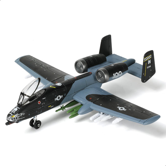1/72 A-10 Thunderbolt II Warthog Attack Jet Quick Build Model Kit, Snap-Together Military Aircraft with Display Stand (43 Pieces)