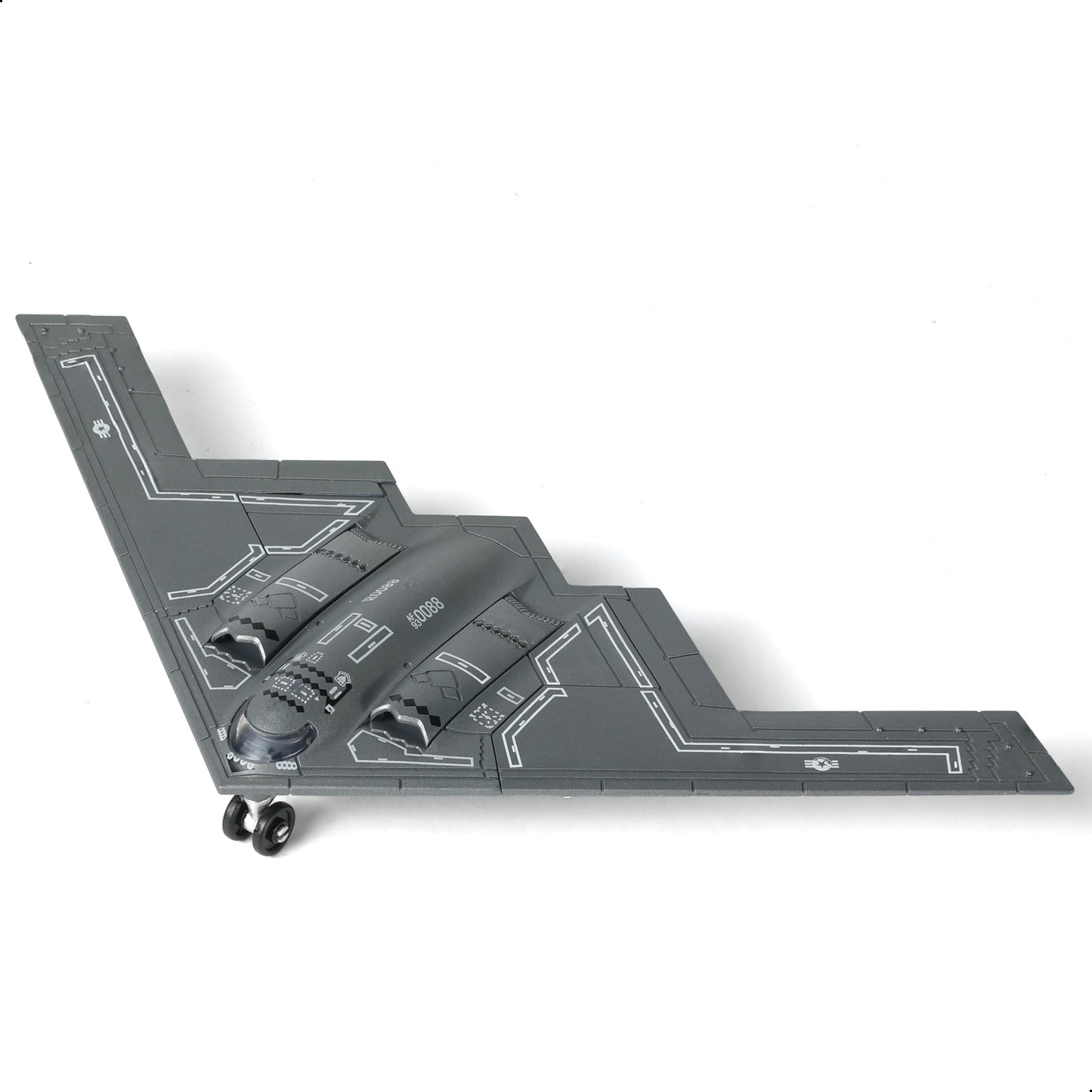 1/200 B-2 Spirit Stealth Bomber Quick Build Model Kit, Snap-Together USAF Strategic Aircraft with Display Stand (20 Pieces)