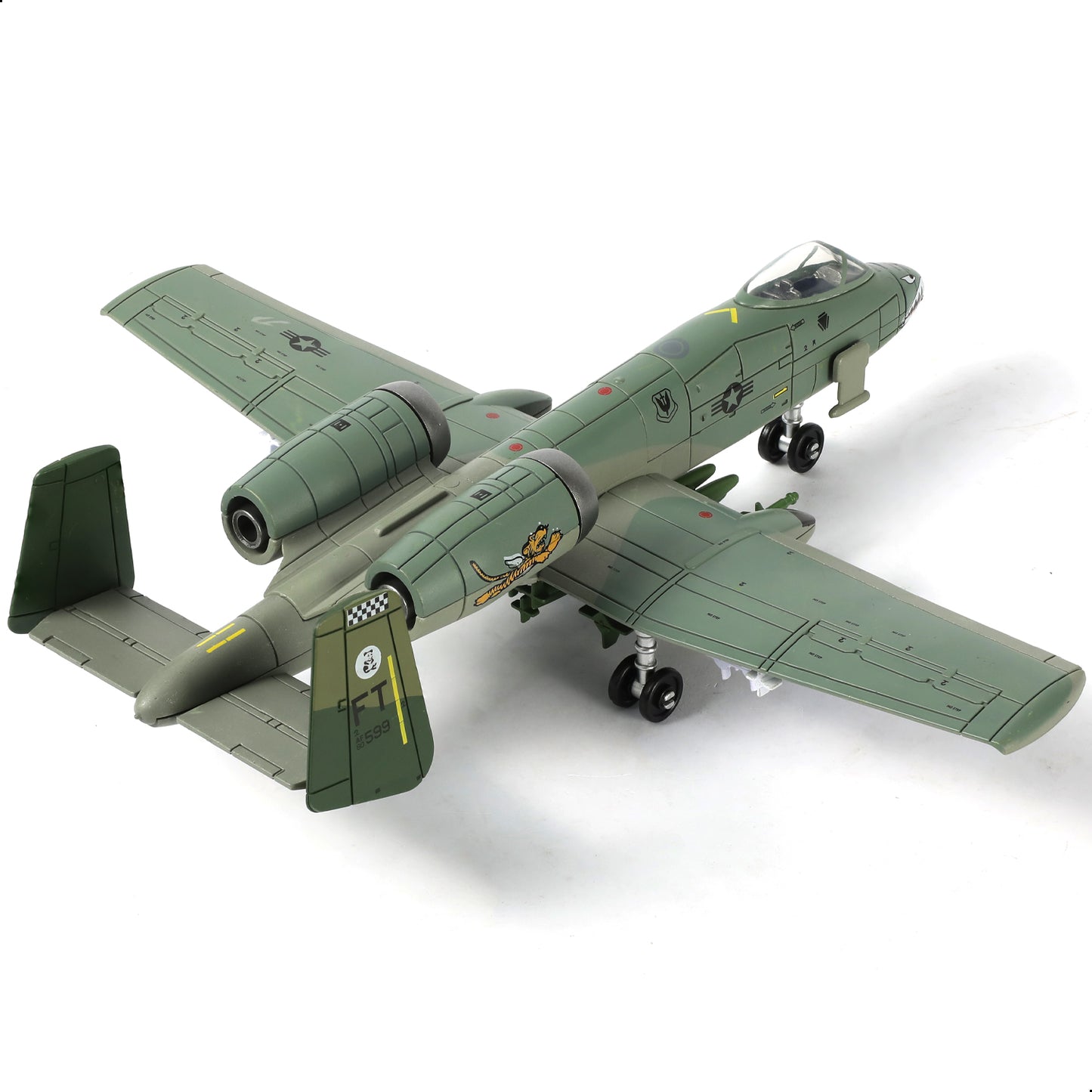 1/72 A-10 Thunderbolt II Warthog Attack Jet Quick Build Model Kit, Snap-Together Military Aircraft (43 Pieces)