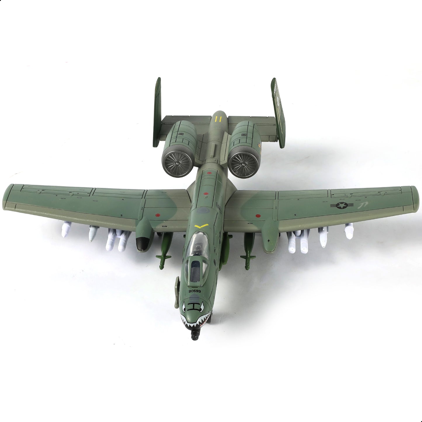 1/72 A-10 Thunderbolt II Warthog Attack Jet Quick Build Model Kit, Snap-Together Military Aircraft (43 Pieces)