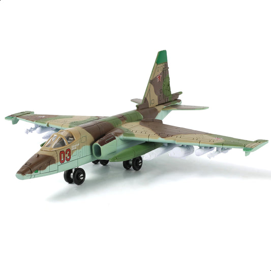 1/72 SU-25 Frogfoot Attack Jet Quick Build Model Kit, Snap-Together Russian Military Aircraft with Display Stand