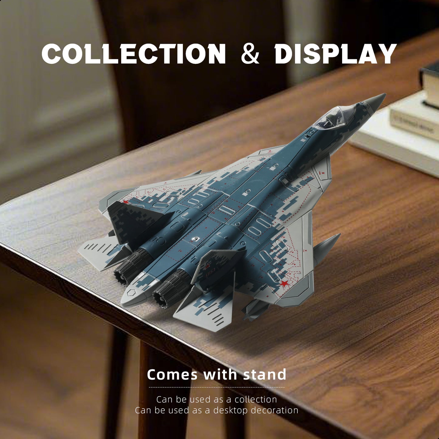 1/72 SU-57 Felon Stealth Fighter Quick Build Model Kit, Snap-Together Russian Military Aircraft (31 Pieces)