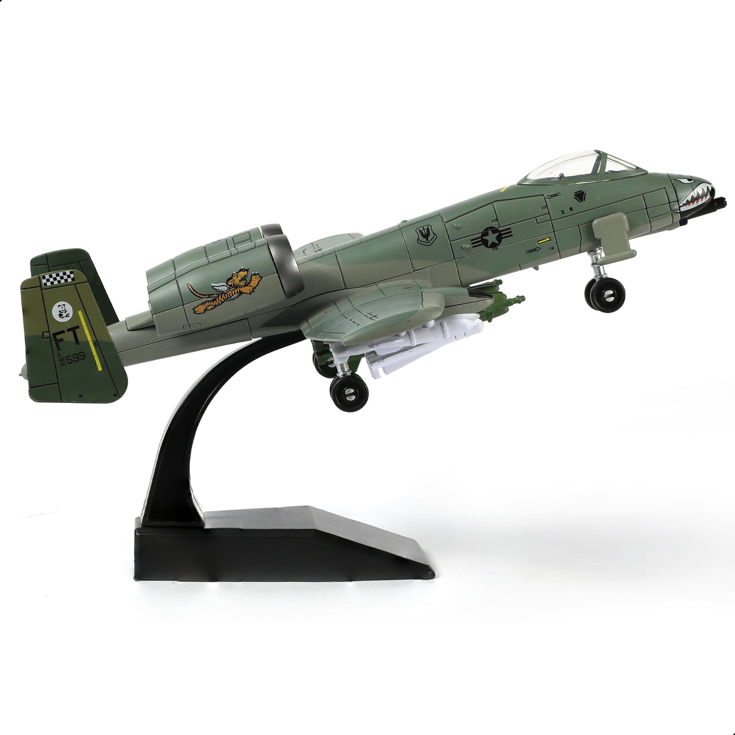 1/72 A-10 Thunderbolt II Warthog Attack Jet Quick Build Model Kit, Snap-Together Military Aircraft (43 Pieces)