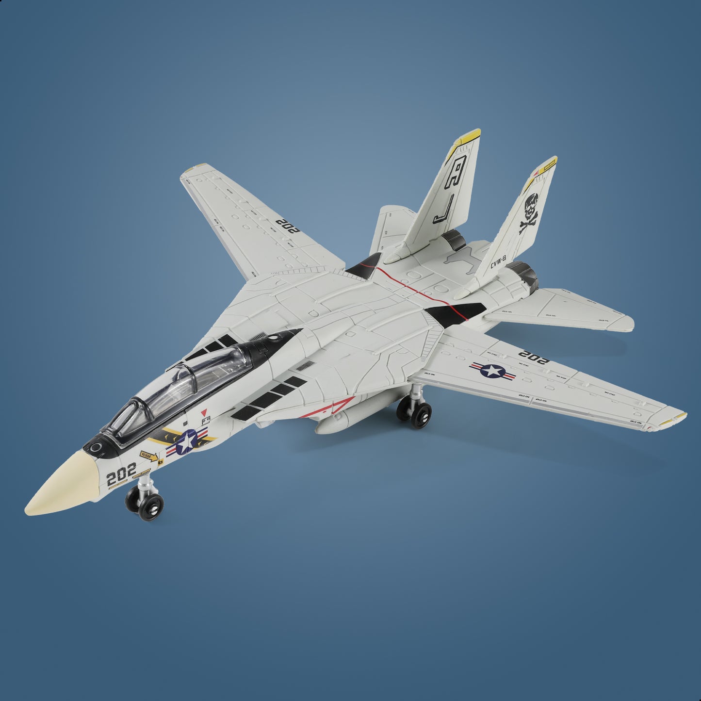 1/72 F-14 Tomcat Fighter Jet Quick Build Model Kit, Snap-Fit Military Aircraft with Display Stand (36 Pieces)